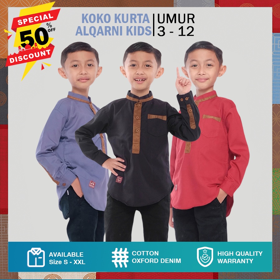 Baju Kemeja Koko Anak Laki Lengan Panjang Muslim Taqwa Kurta Pakistan Turki Couple Kapel Copel Serag