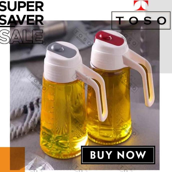 BAYAR DITEMPAT BOTOL MINYAK KECAP CUKA SAUCE AUTOMATIC LID GLASS OIL BOTTLE 650ml/TOPLES PLASTIK/TOP