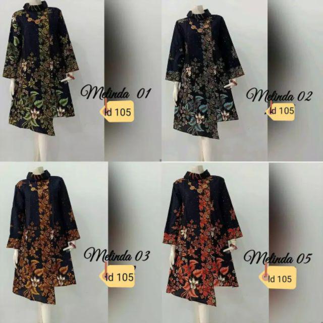 Tunik Batik Gempi Melati Motiv Bunga Bahan Katun Primisima Unggul Jaya Ukuran All Size Ld 105 Cm