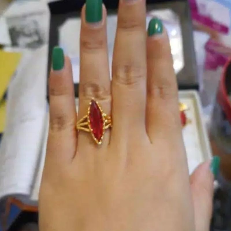 ellajewellery. Cincin merah delima model lupis