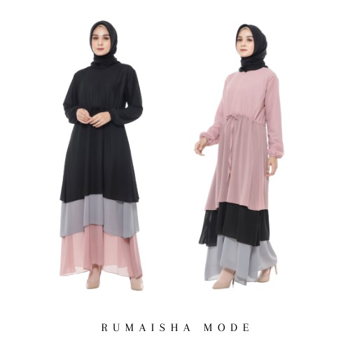 GAMIS NIBRAS BASIC NBC 01 BELLA BAHAN MOSCREPE POLOS CANTIK ADEM BUSUI FRIENDLY MURAH STYLE CASUAL