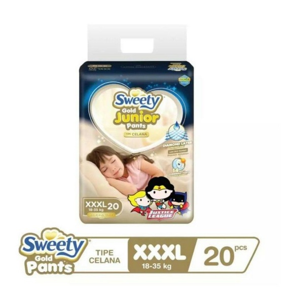 SWEETY Gold Pants XXXL 20 - Popok Bayi