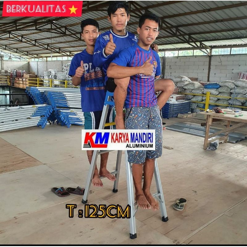 Tangga Lipat Aluminium Ladder Ukuran 1,25 Meter / 125 Cm