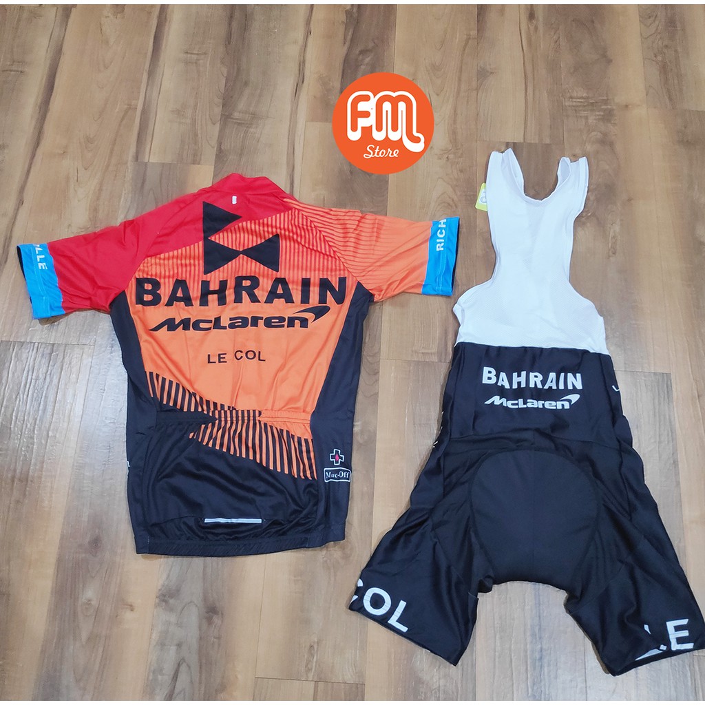 Jersey Road Bike Bib Short Set Team Bahrain Mclaren Baju Sepeda