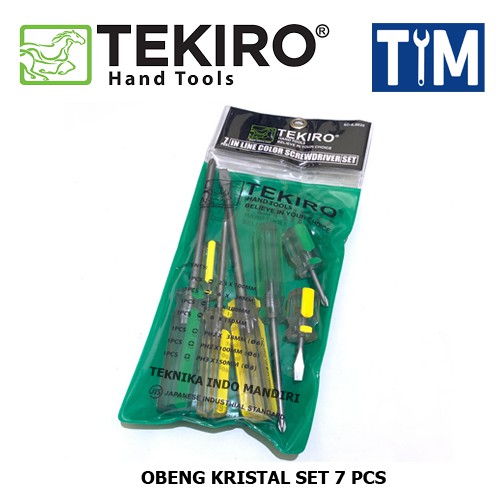 TEKIRO Obeng Kristal Set 7 PCS / In Line Screwdriver Set 7 PCS