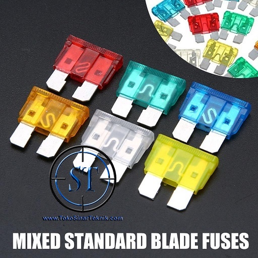 Fuse Mobil 5A/10/15/20/25A/30A Sekring Sikring Tancap Motor Mobil Fuse Blade Besar 19mm DIY