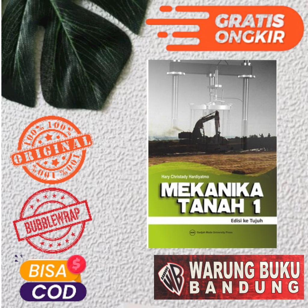 Jual Buku Mekanika Tanah Jilid 1 Edisi 7 - Hary Christady Hardiyatmo ...