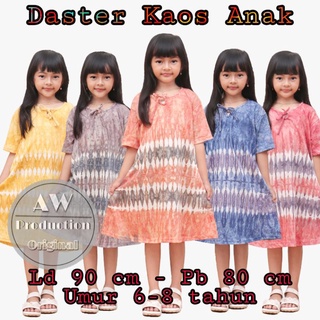 Daster Kaos Anak Abstrak Jumputan Midi Anak Kekinian Batik Pekalongan