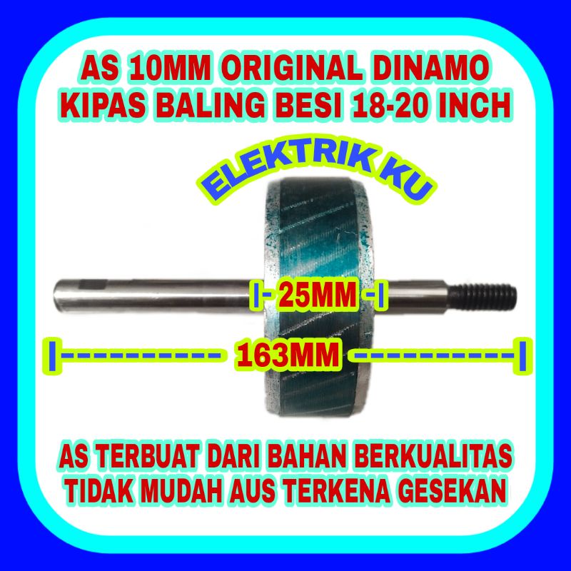 BALING AS KIPAS 10MM BALING AS KIPAS 18 INCH BALING AS KIPAS BALING BESI AS KIPAS 10MM AS DINAMO KIP