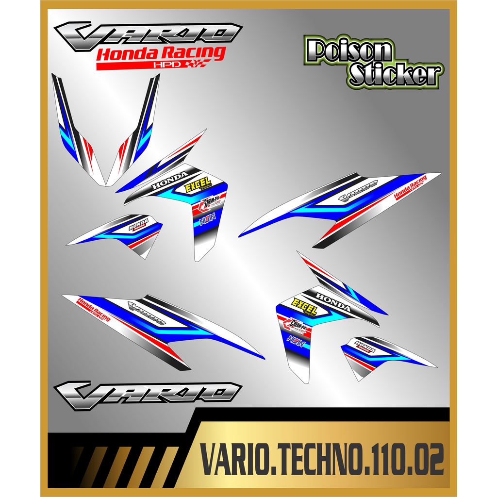 STRIPING STICKER VARIO TECHNO 110 STIKER VARIO TECHNO 110 NEW STICKER LIS LIST HONDA VARIO TECHNO 11