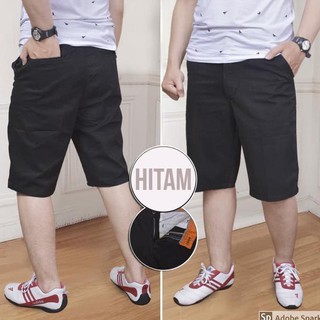  CELANA  PENDEK POLOS PRIA KATUN  TWILL STRETCH CREAM  CPE 445 