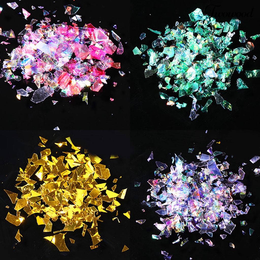 Kertas Payet Glitter Bentuk Irregular Untuk Dekorasi Nail Art