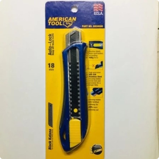 

Bagus Cutter American Tool Auto Lock Black Katana Heavy Duty Kualitas Bagus Bagus
