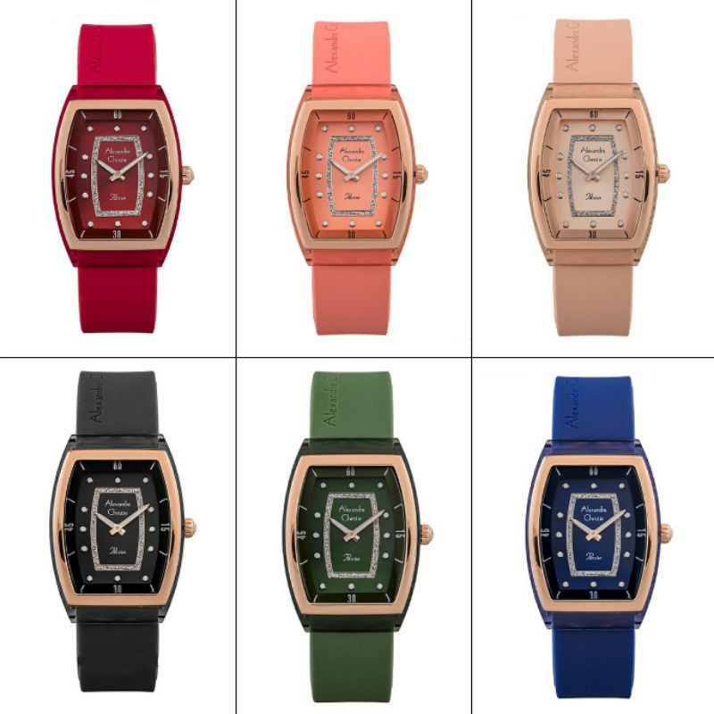TERMURAH TERBATAS Jam Wanita Alexandre Christie AC 2847 AC2847 Sporty Elegant Rubber Original 30mm