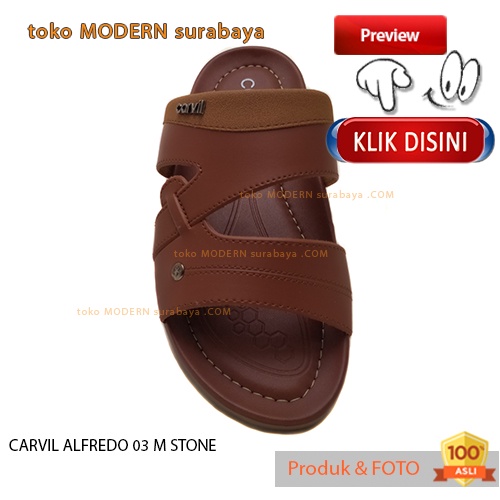 CARVIL ALFREDO 03 M STONE sandal pria sandal sopan casual slide