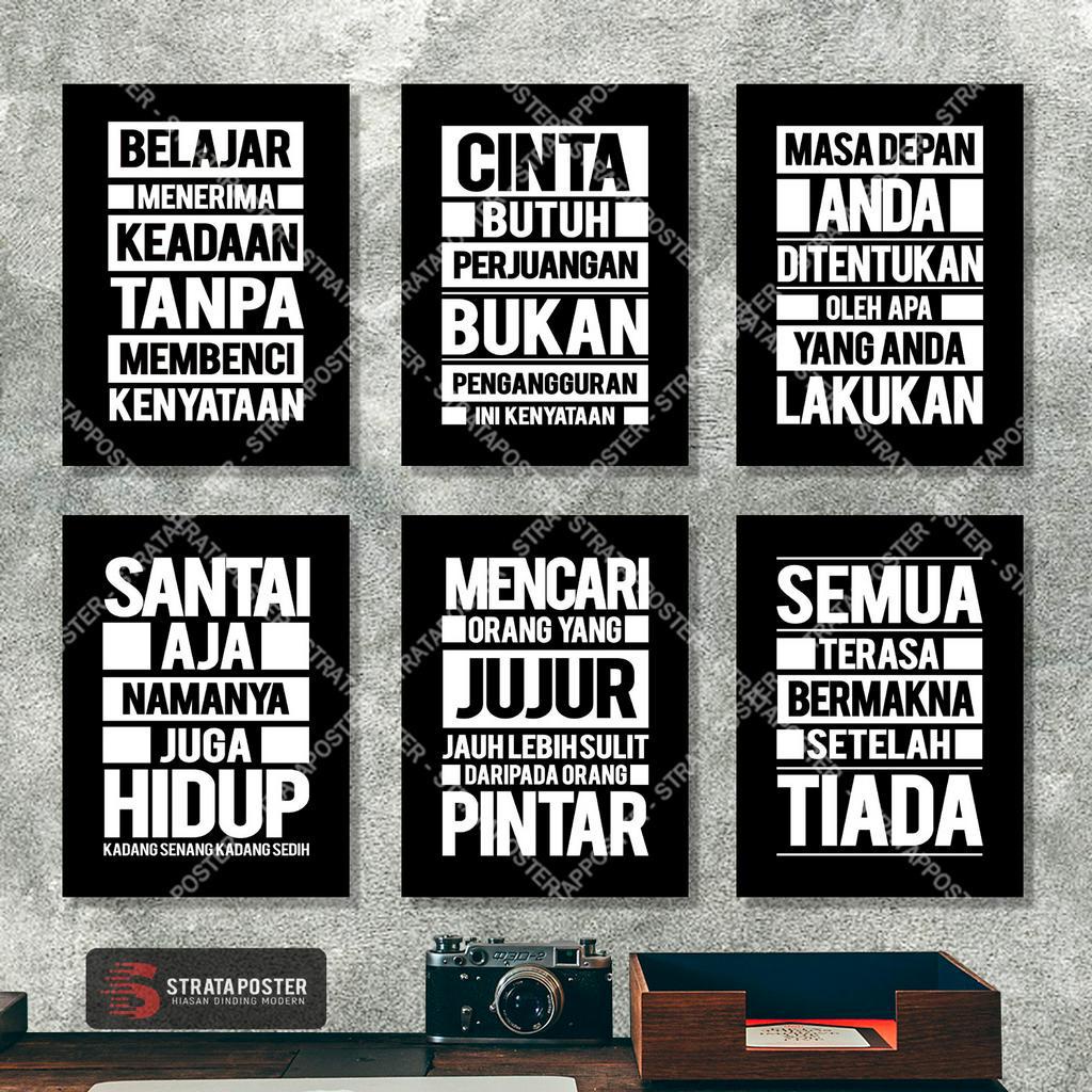 Wall decor hiasan dinding Poster motivasi Dekorasi ruangan