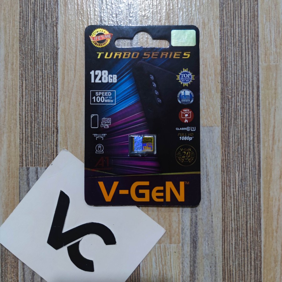 V-Gen Micro SD 128 GB VGEN 128GB Class 10 A1 TURBO Memory Card MicroSD Kartu Memori Original