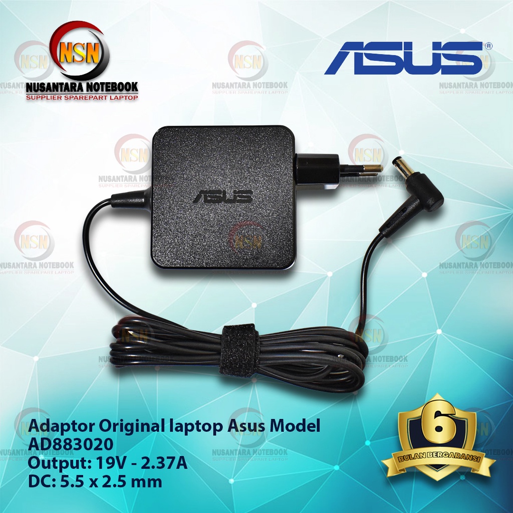 Adaptor Charger Asus Original 19V - 2.37A DC 5.5*2.5 mm