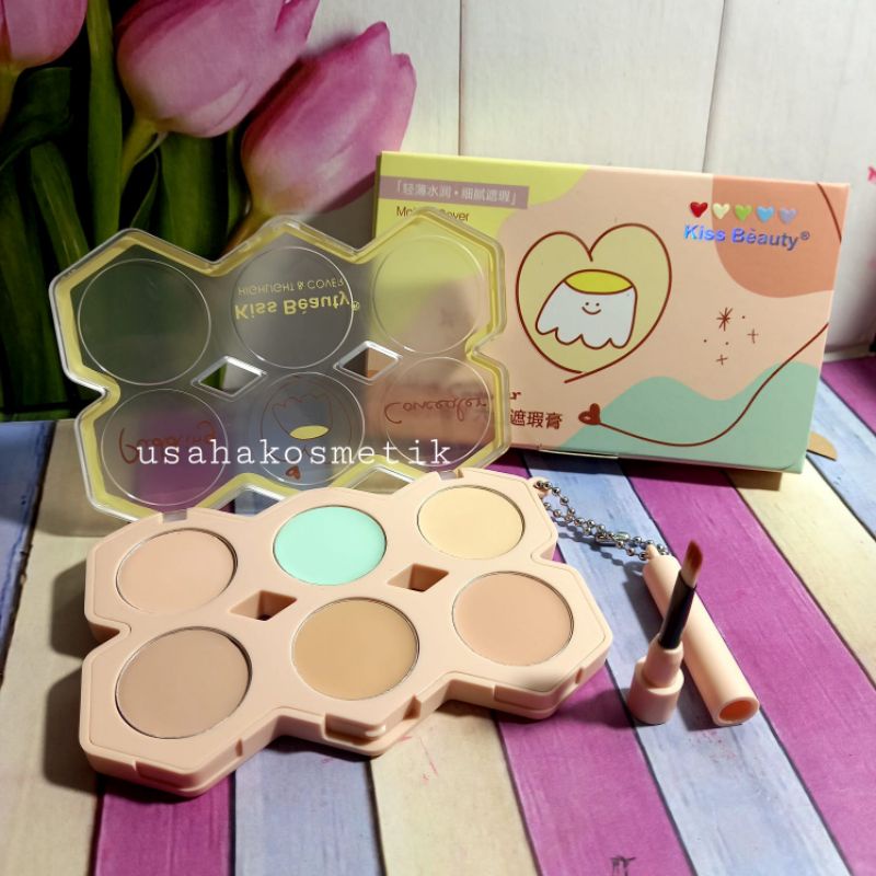 ECER!! KISS BEAUTY CONCEALER PUDDING 6 WARNA NO. 23110