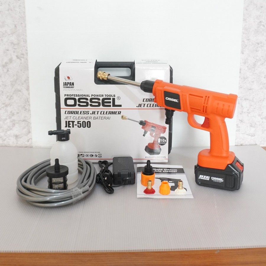 Jet Cleaner Cordless OSSEL JET500 Cordless Jet Cleaner JET-500 Cuci Motor Mobil Semprot Air Tekanan 