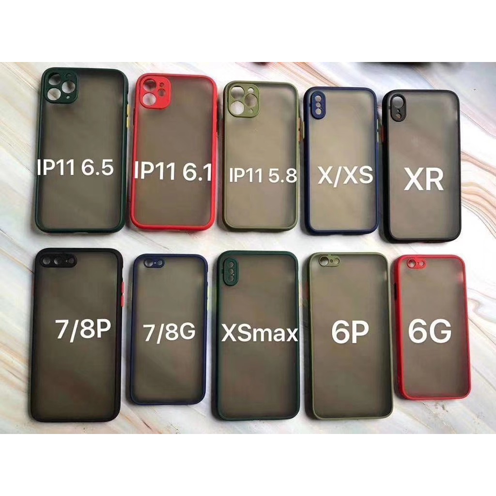 Hard Case Matte Cover Proteksi Lensa Kamera Hp Untuk Iphone 11promax / X / Xr / Xs Max / 6s / 7 / 8plus