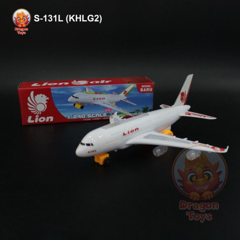 MAINAN PESAWAT LION AIR - MAINAN PESAWAT MINIATUR - MAINAN ANAK MATARAM