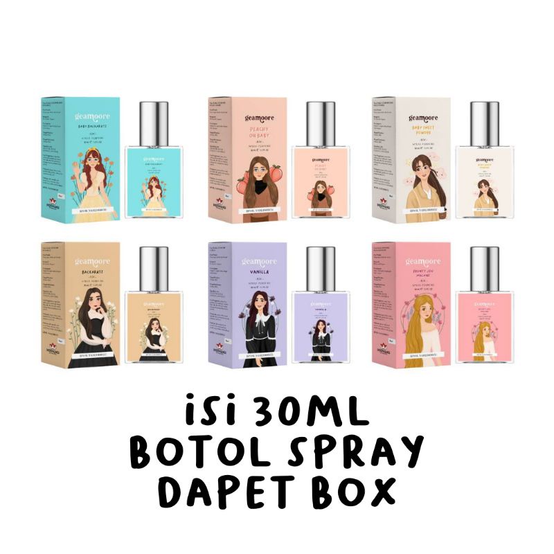 PARFUM GEAMOORE 30ML 15ML BOTOL SPRAY FARFUM THAILAND BACCARAT ROUGE PARFUM ADDICTED SERIES GEAMOORE BODY MIST PARFUM BACCARAT VANILLA BACARAT TAHAN LAMA INSPIRED PARFUM GEAMORE 30ML WANITA CEWEK WANITA BAYI MINYAK WANGI ANAK PEREMPUAN MURAH