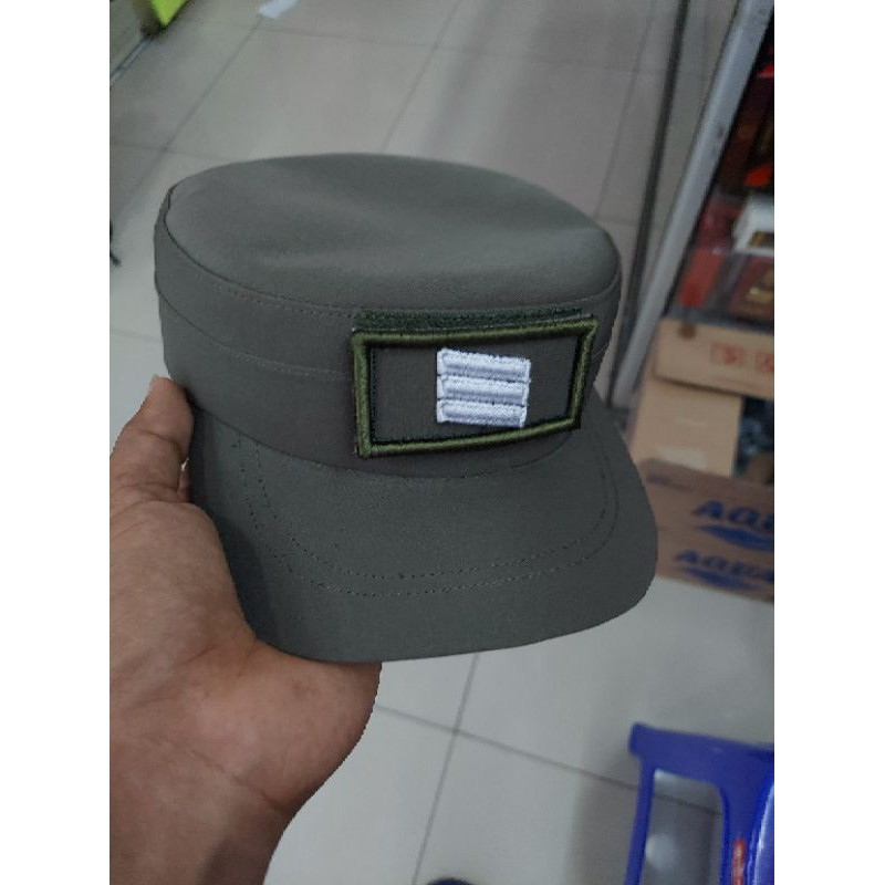 TOPI KOMANDO HIJAU HITAM POL PP