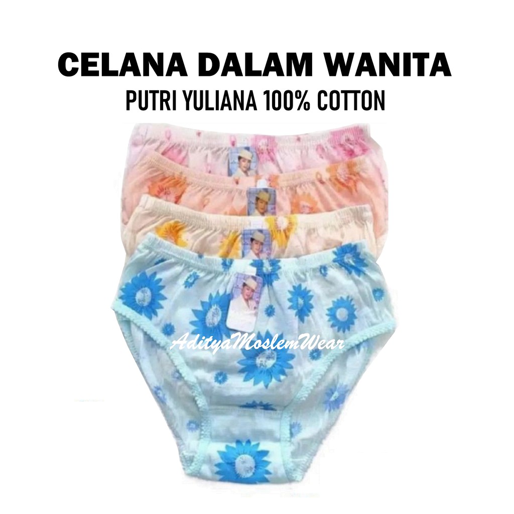 12 PCS (1 LUSIN) CELANA DALAM WANITA LUSINAN PUTRI YULIANA SIZE M-L-XL-3L-4L CD UNDIES WANITA MURAH