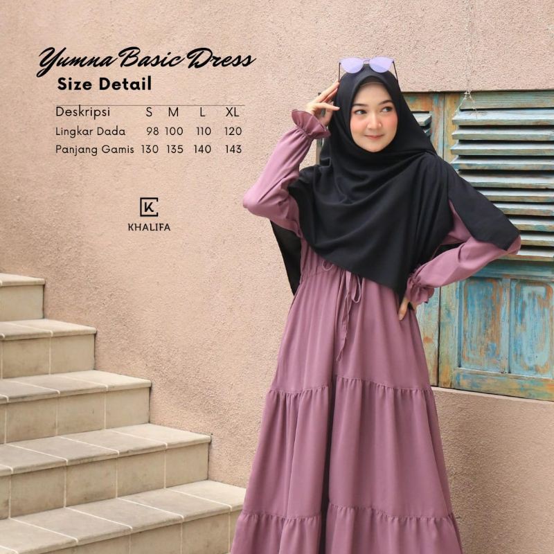 YUMNA BASIC DRESS/GAMIS YUMNA BASIC DRESS BY KHALIFA