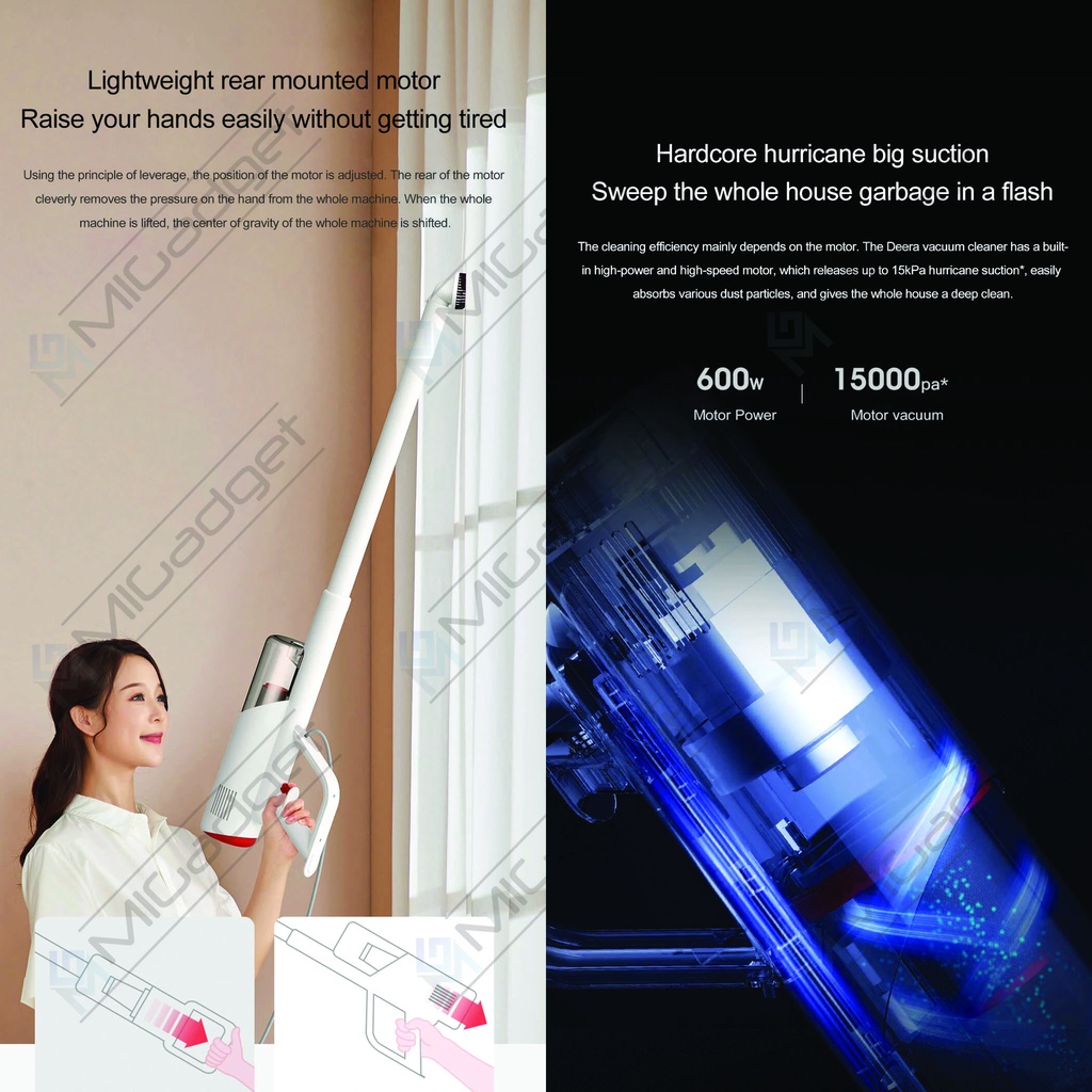 Deerma DX300 DX 300 15Kpa Handheld Vacuum Cleaner - Penghisap Debu