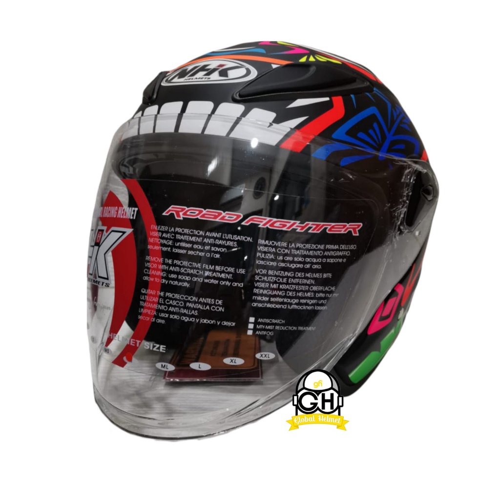 HELM NHK R6 REMY #2 BLACK DOFF GP EDITION SINGLE VISOR ORIGINAL NHK