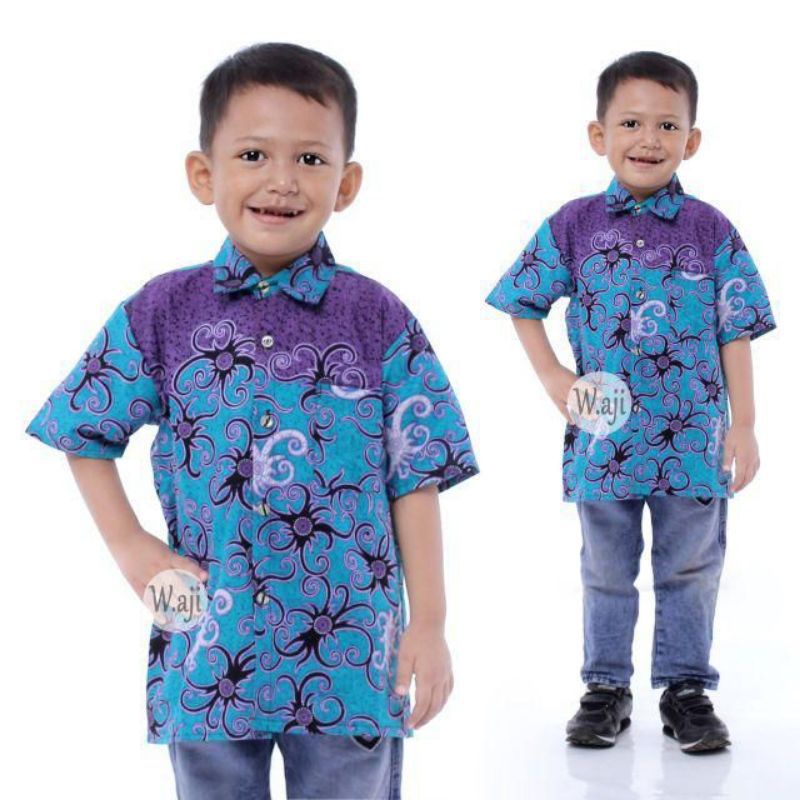 Kemeja Batik Anak - batik anak - baju batik anak laki laki umur 2-10 tahun hem batik anak-