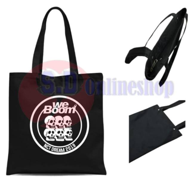 Tote bag NCT we boom berbagai type request warna sablon