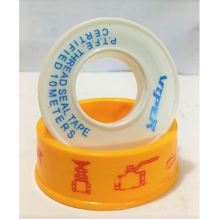 Seal Tape Isi 10 Meter / PTFE SEAL TAPE pipa 1/2 12mm siltip seltip sealtape kran air viper seal tape viper seal tape KIG SEAL TAPE ONDA grosir pelapis kran bocor