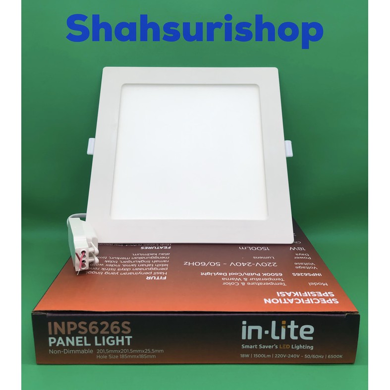 LED PANEL INLITE IN-LITE 18W 18 W 18WATT KOTAK INPS 628S