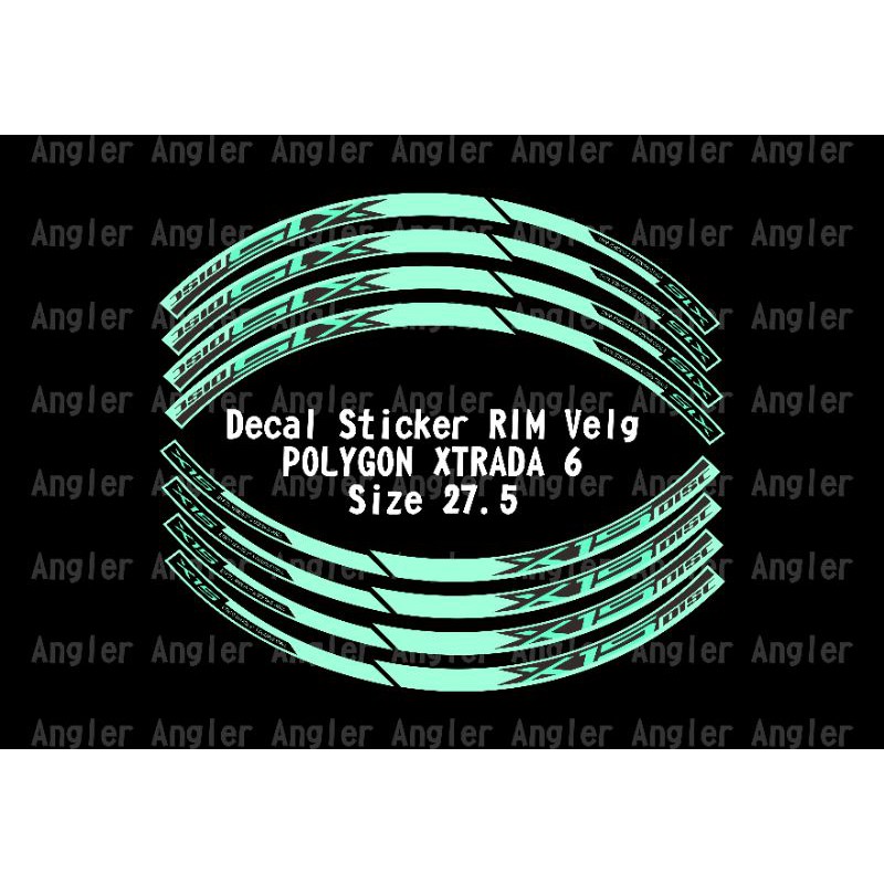 Decal sticker rim velg sepeda xtrada 6 size 27.5
