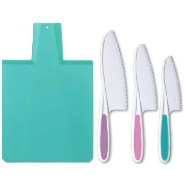 Tovla Jr Kids’ Knives and Foldable Cutting Board Set