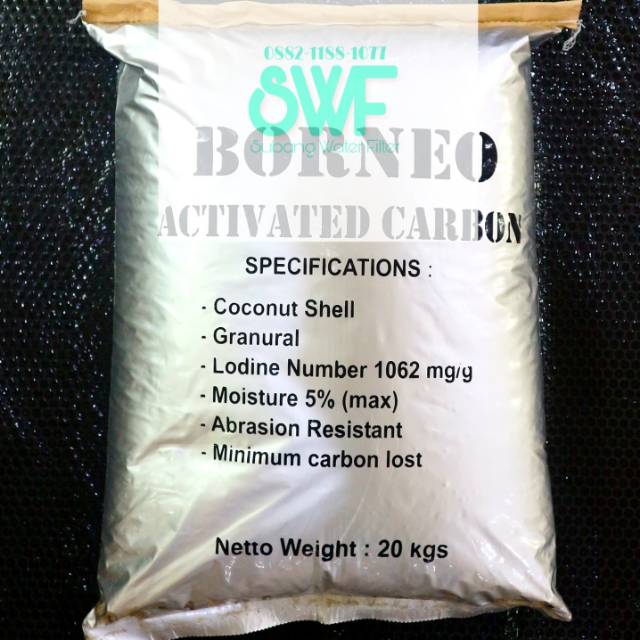 Carbon aktif Borneo / Carbon filter air / Filter air