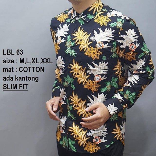 KEMEJA BATIK UNIK SLIM FIT FASHION PRIA SLIMFIT LUIGI BATANI LBL63