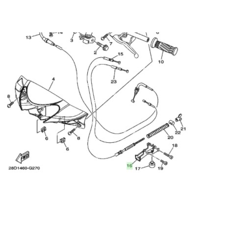 BRACKET HOLDER DUDUKAN KABEL BELAKANG MIO SPORTY SMILE SOUL FINO KARBU ORIGINAL YGP