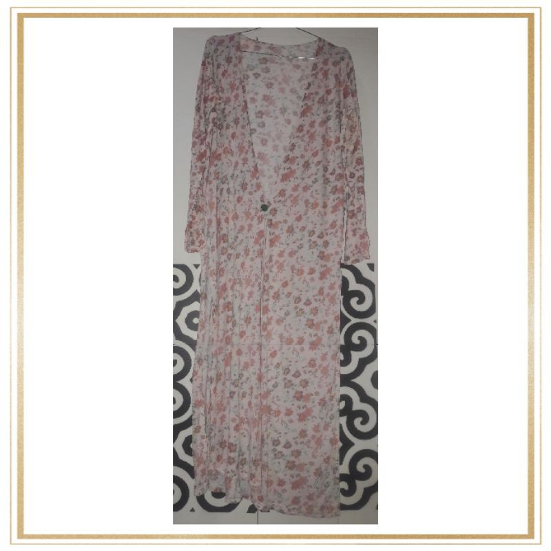 Preloved Long Outer Cardigan Motif Muslimah Spandek by Kyoya Hijab