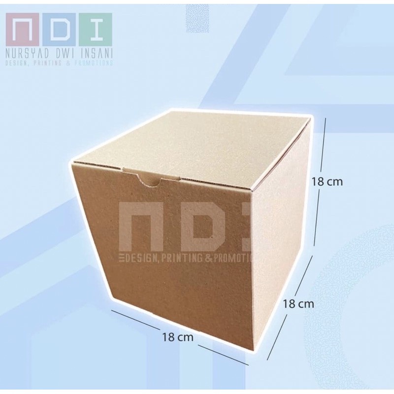 

DUS BOX CORRUGATED 1 PAK (ISI 20 pcs) Uk. 18x18x18cm