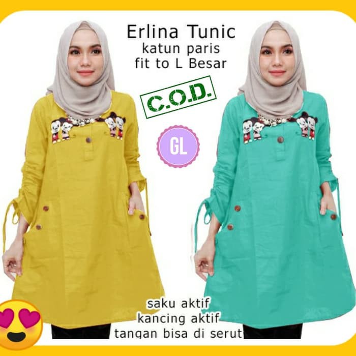 Miss West Blus Korea Wanita Off Shoulder Sabrina Lengan Panjang F BS100 BajuTunik/Baju Tunik/ Tunik/