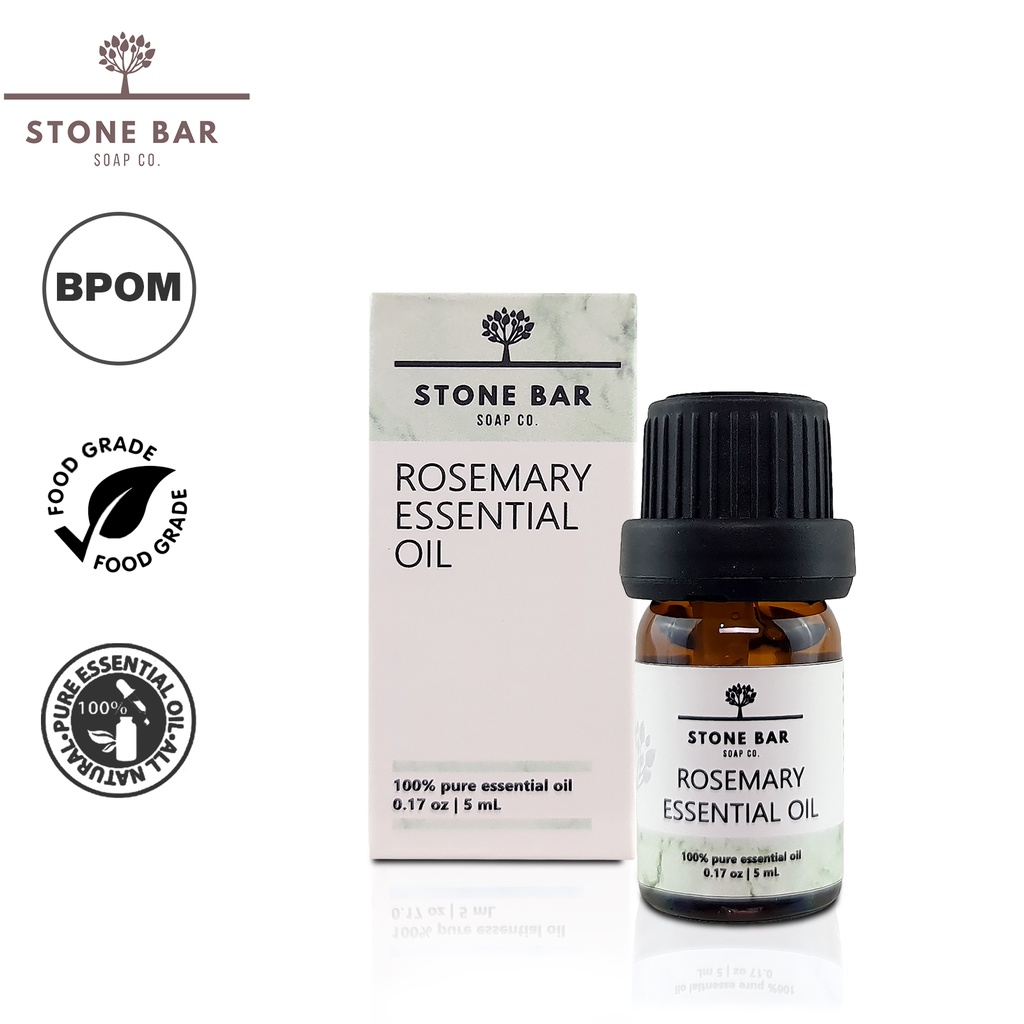 STONEBAR Rosemary Essential Oil 5 ML Minyak Esensial Aromatheraphy Diffuser Aromaterapi BPOM STO-M