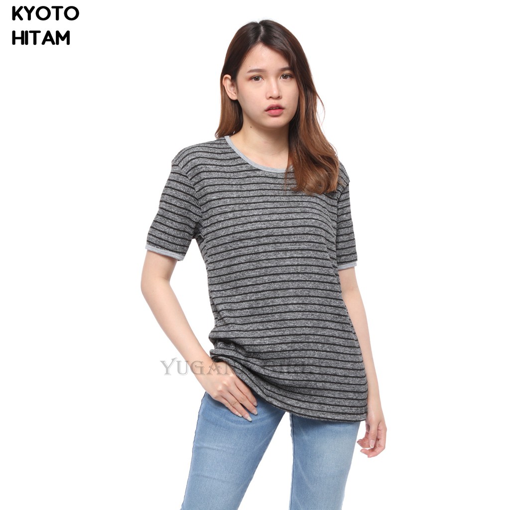 BL 1A1 KYOTO Baju  Kaos  Atasan Lengan Pendek Murah Wanita  