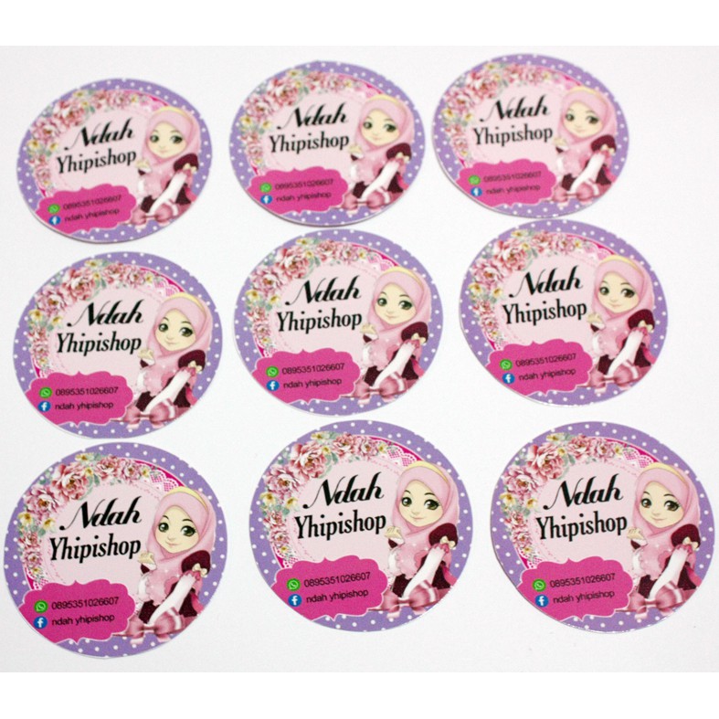 

stiker label uk.6x6cm isi 200pc desain custom