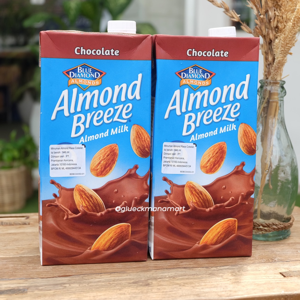 

Blue Diamond Almond Breeze Chocolate 946ml - Almond Milk - Susu Almond - Susu Vegan