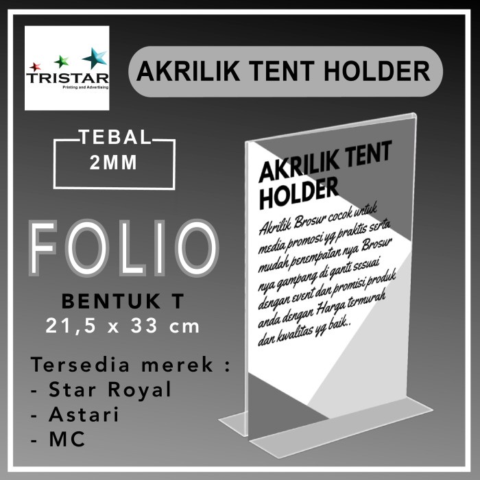 

Murah Akrilik/Acrylyc Brosur folio