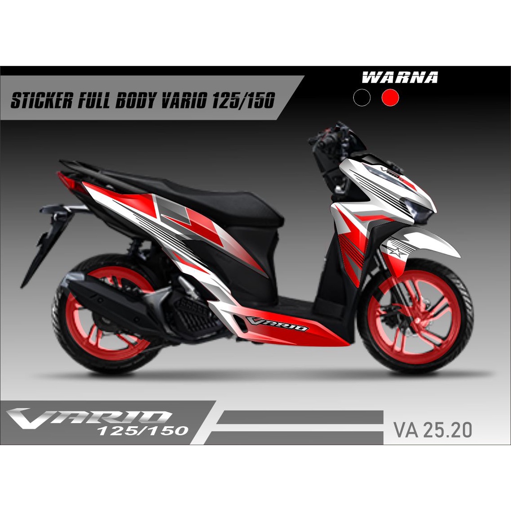 (COD) TERBARU Decal Sticker Honda Vario New 125 150 Full body - Stiker Skotlet Modifikasi All New Va